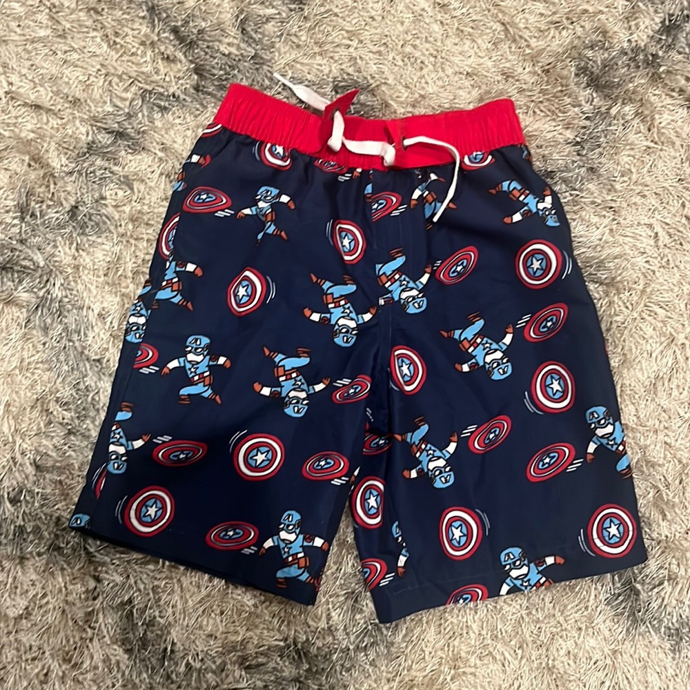 Hanna andersson Marvel captain America swim suit